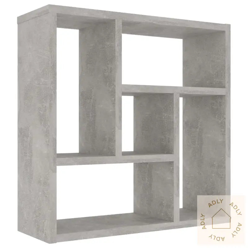 Vegghylle Betonggrå 45,1X16X45,1 Cm Konstruert Tre