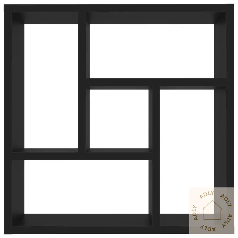 Vegghylle Svart 45,1X16X45,1 Cm Konstruert Tre