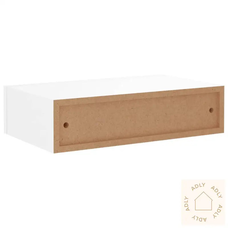 Veggmonterte Skuffehyller 2 Stk Hvit 40X23,5X10 Cm Mdf