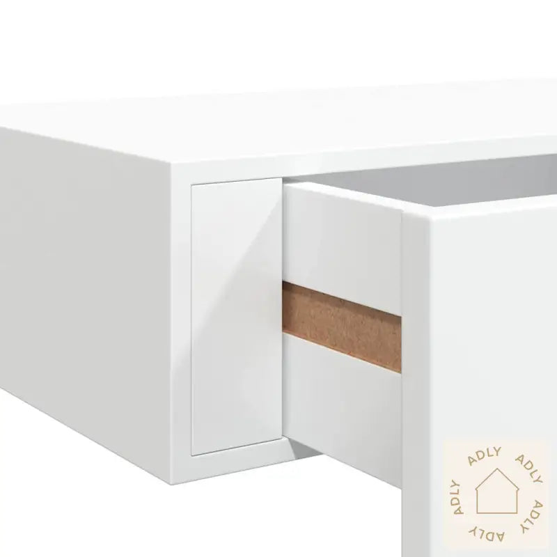 Veggmonterte Skuffehyller 2 Stk Hvit 40X23,5X10 Cm Mdf