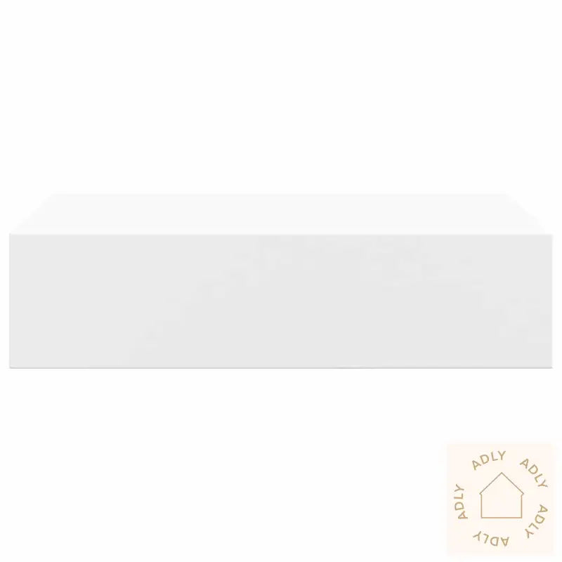 Veggmonterte Skuffehyller 2 Stk Hvit 40X23,5X10 Cm Mdf