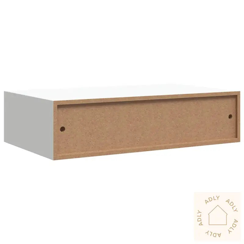 Veggmonterte Skuffehyller 2 Stk Hvit 40X23,5X10 Cm Mdf