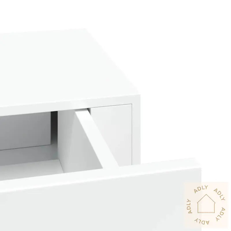 Veggmonterte Skuffehyller 2 Stk Hvit 40X23,5X10 Cm Mdf