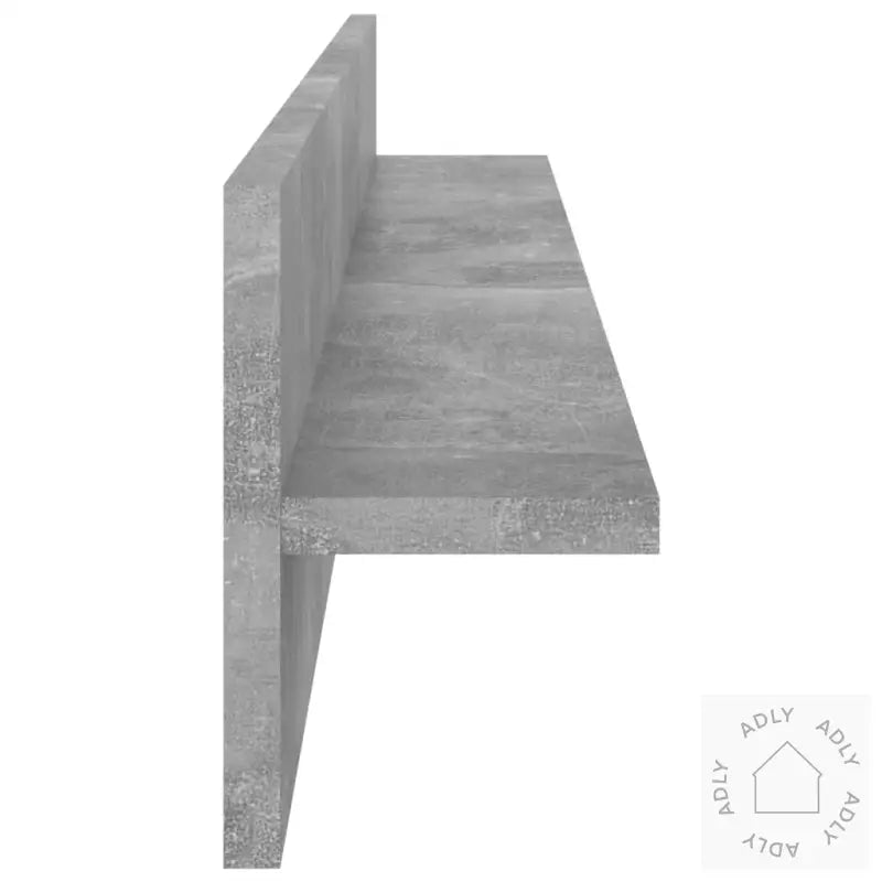 Vegghyller 2 Stk Betonggrå 80X11,5X18 Cm Konstruert Tre