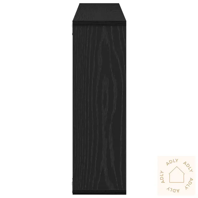 Vegghylle - Svart Eik, 85 X 16 X 52.5 Cm, Laget Av Konstruert Tre