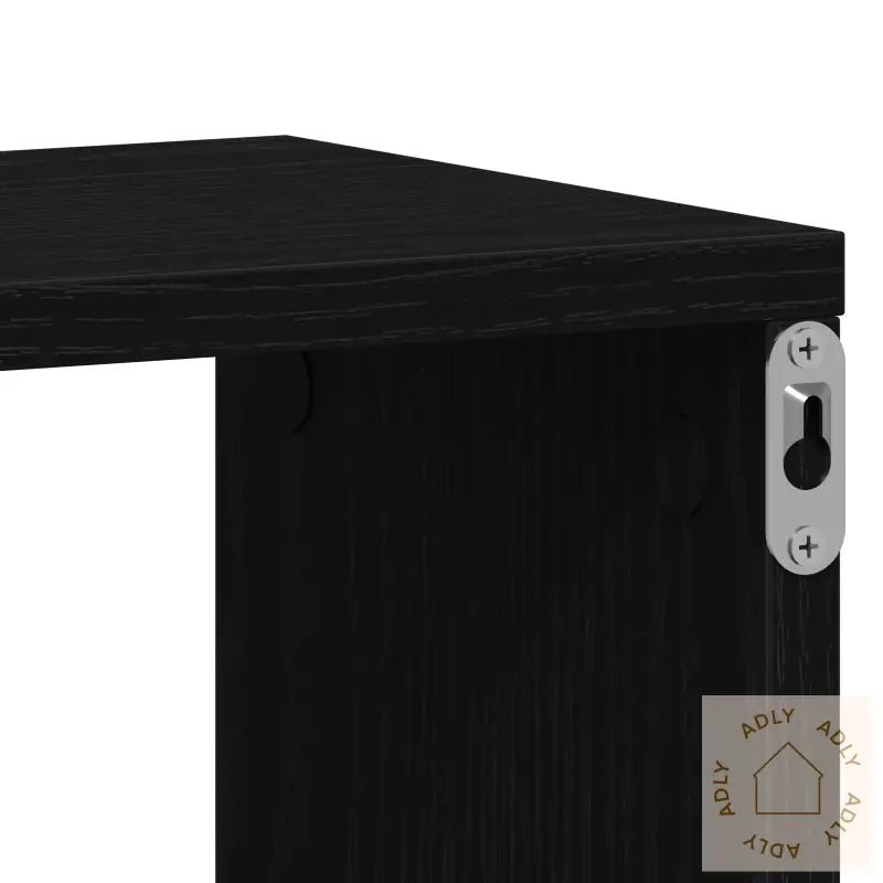Vegghylle - Svart Eik, 85 X 16 X 52.5 Cm, Laget Av Konstruert Tre
