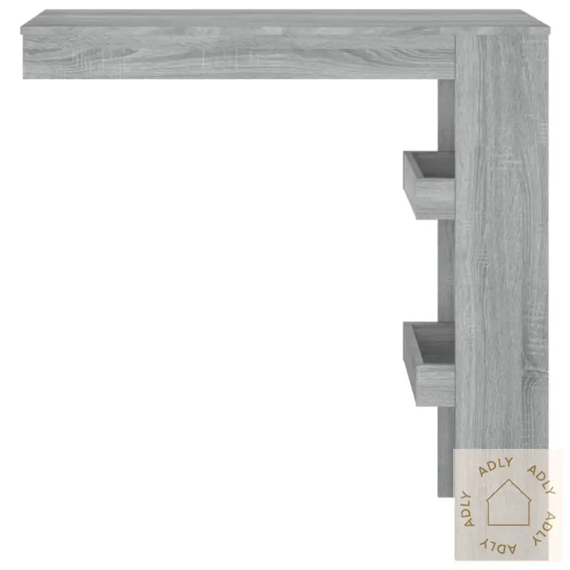Veggmontert Barbord Grå Sonoma 102X45X103,5 Cm Konstruert Tre