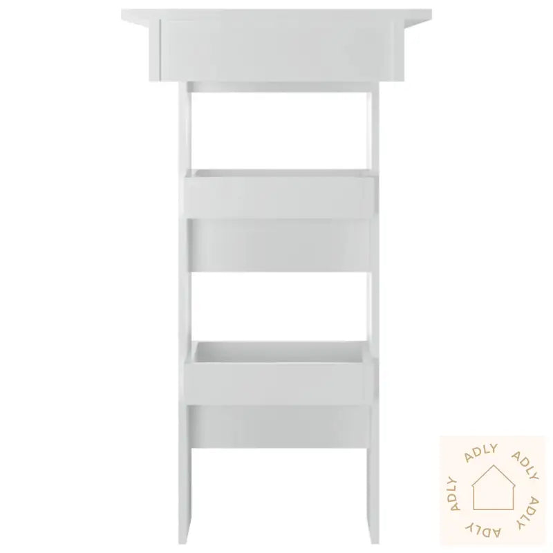 Veggmontert Barbord Høyglans Hvit 102X45X103,5Cm Konstruert Tre
