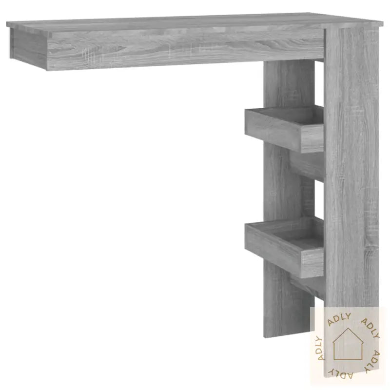 Veggmontert Barbord Grå Sonoma 102X45X103,5 Cm Konstruert Tre