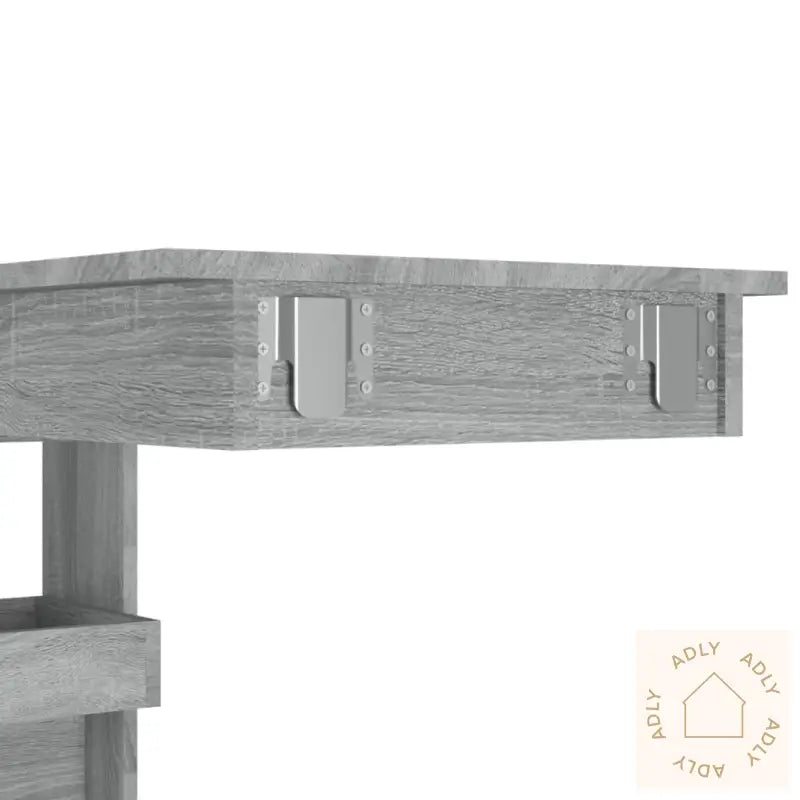Veggmontert Barbord Grå Sonoma 102X45X103,5 Cm Konstruert Tre