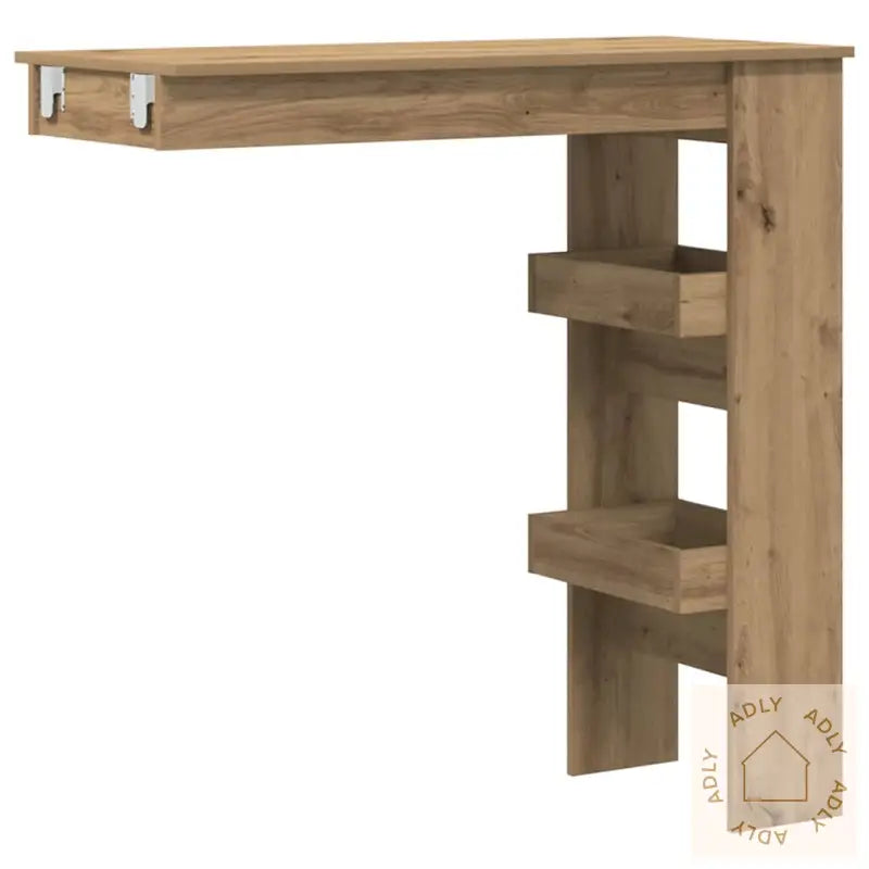 Veggmontert Barbord Artisan Eik 102X45X103,5 Cm Konstruert Tre