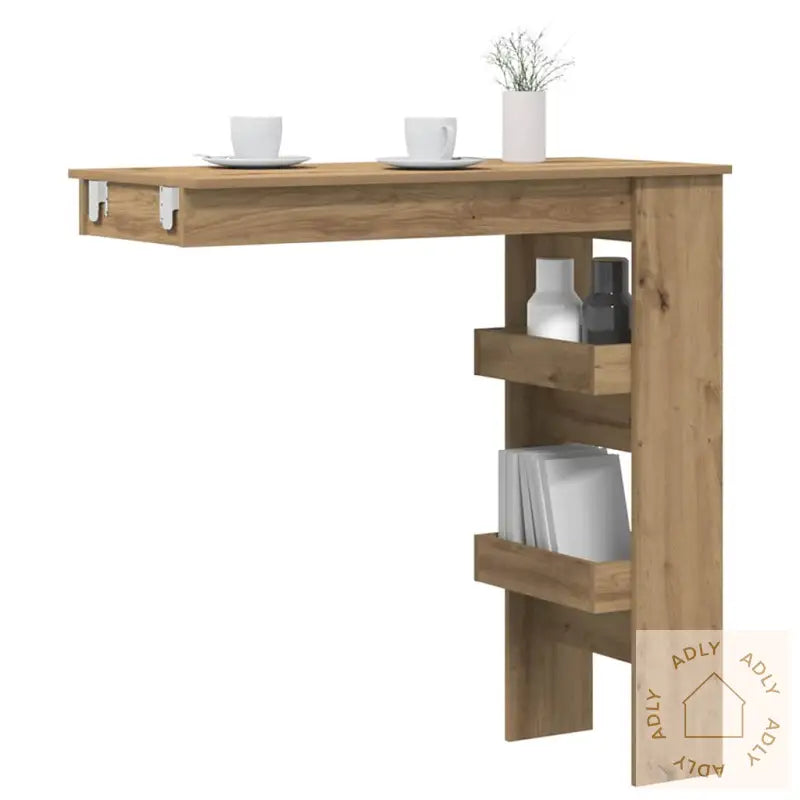 Veggmontert Barbord Artisan Eik 102X45X103,5 Cm Konstruert Tre