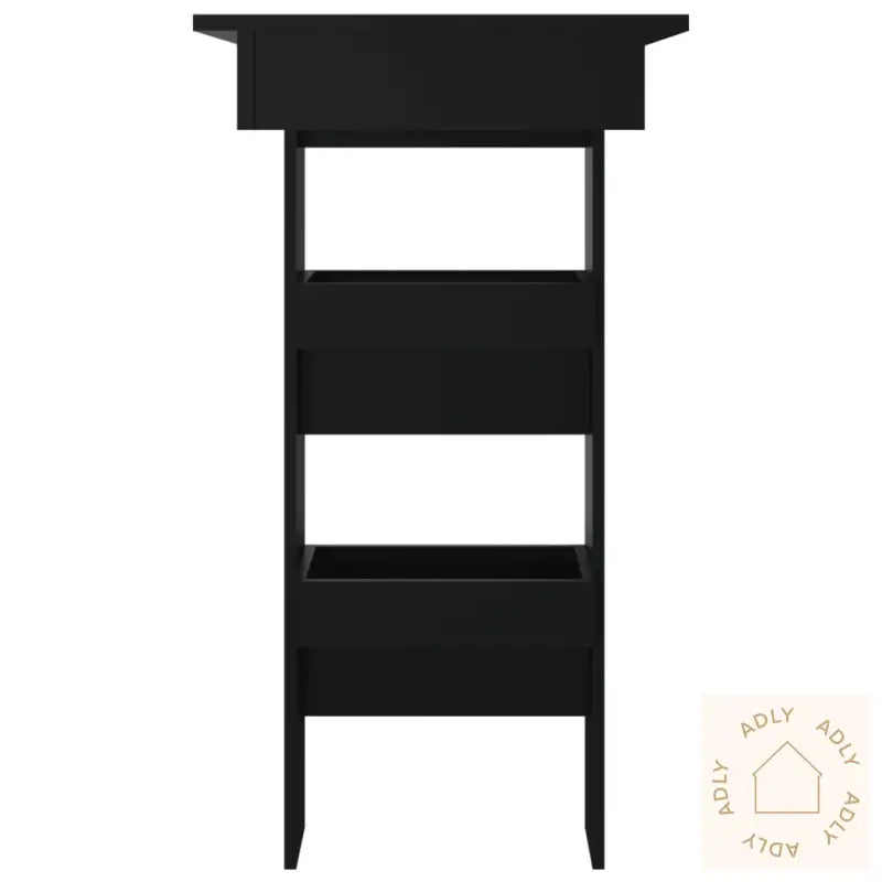 Veggmontert Barbord Svart 102X45X103,5 Cm Konstruert Tre