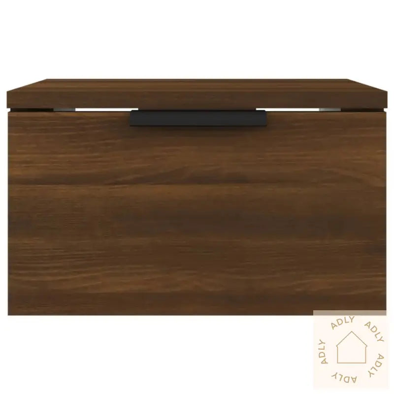 Veggmonterte Nattbord 2 Stk Brun Eik 34X30X20 Cm