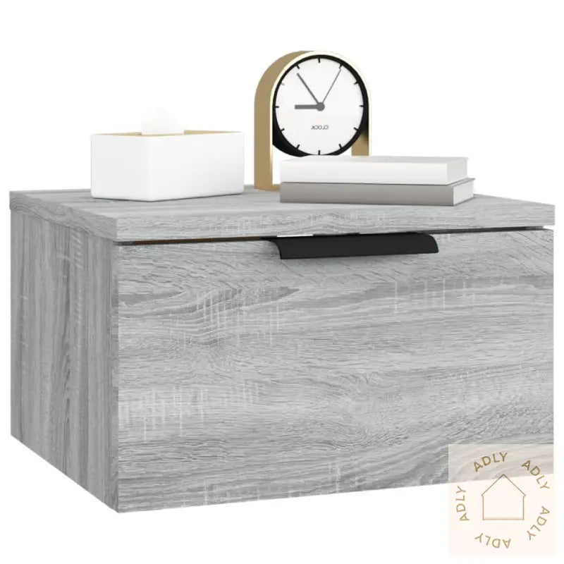 Veggmonterte Nattbord 2 Stk Sonoma Eik 34X30X20 Cm