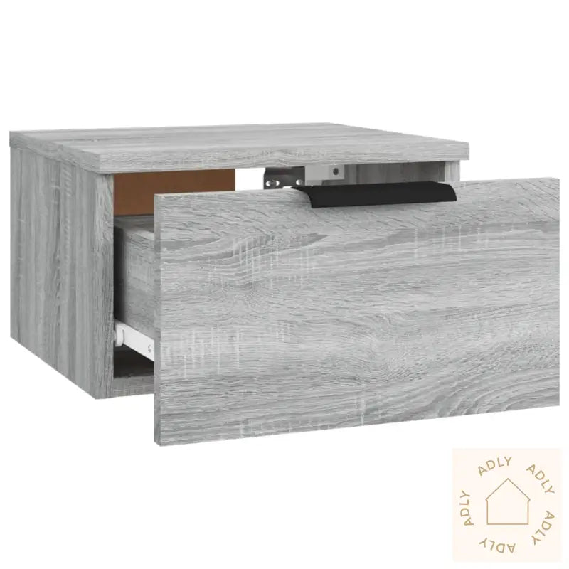 Veggmonterte Nattbord 2 Stk Sonoma Eik 34X30X20 Cm