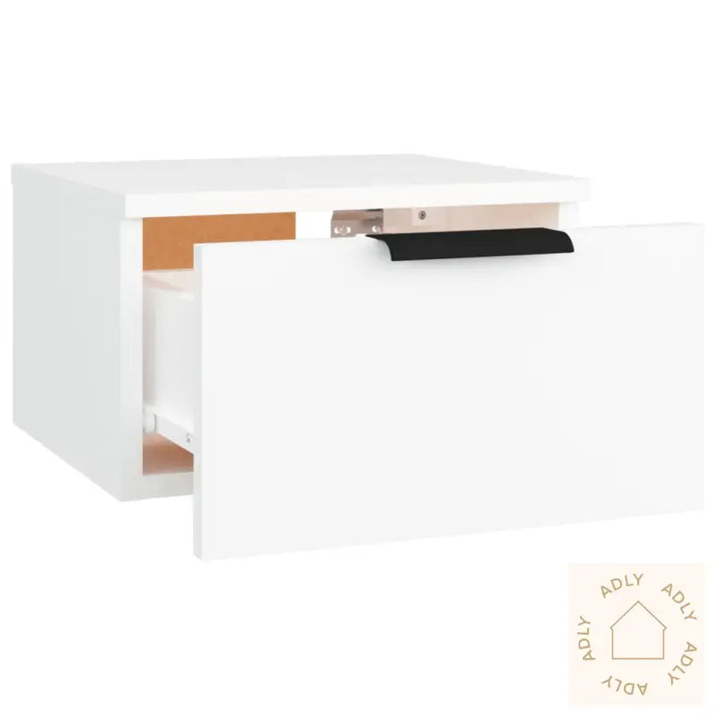 Veggmontert Nattbord 2 Stk Hvit 34X30X20 Cm