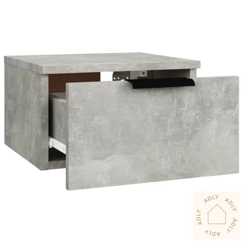 Veggmonterte Nattbord 2 Stk Betonggrå 34X30X20 Cm