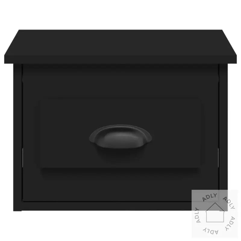 Veggmontert Nattbord Svart 41,5X36X28 Cm