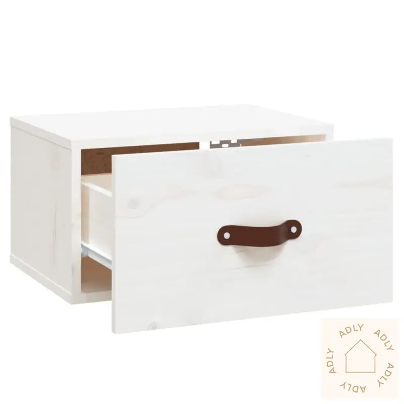 Veggmontert Nattbord Hvit 40X29,5X22 Cm