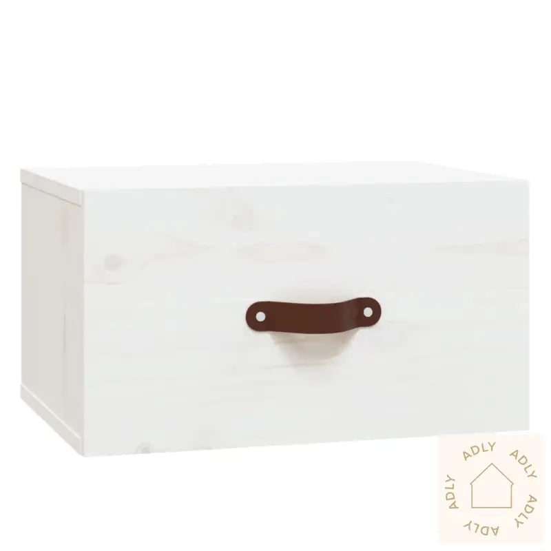 Veggmontert Nattbord Hvit 40X29,5X22 Cm