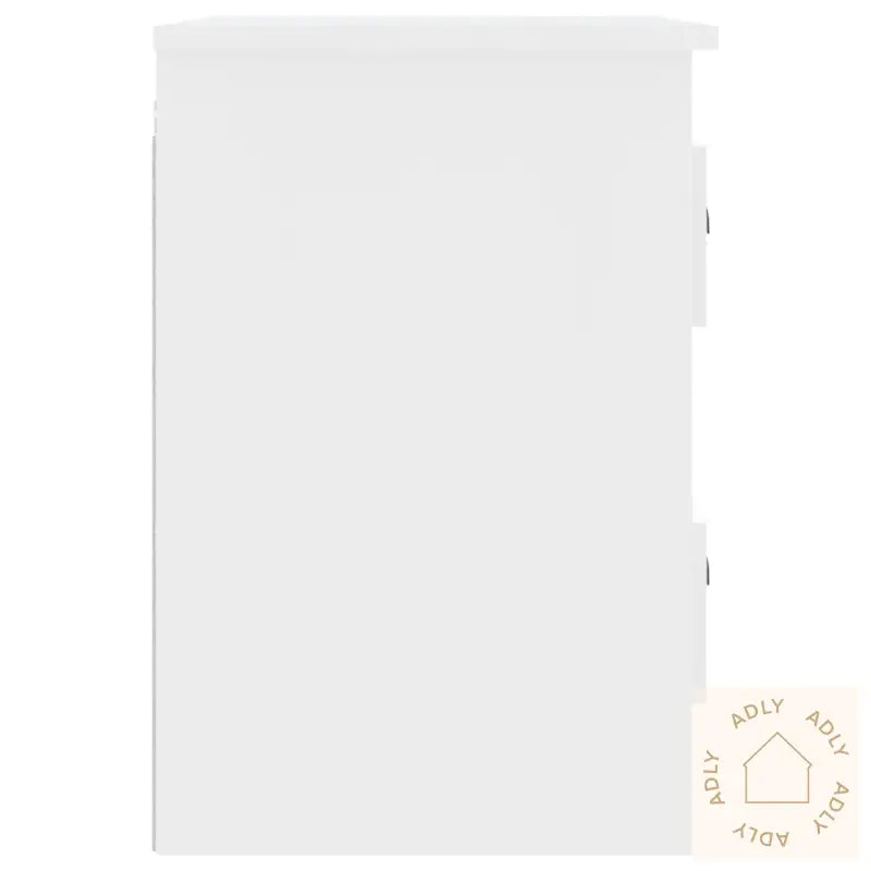 Veggmontert Nattbord Høyglans Hvit 41,5X36X53 Cm