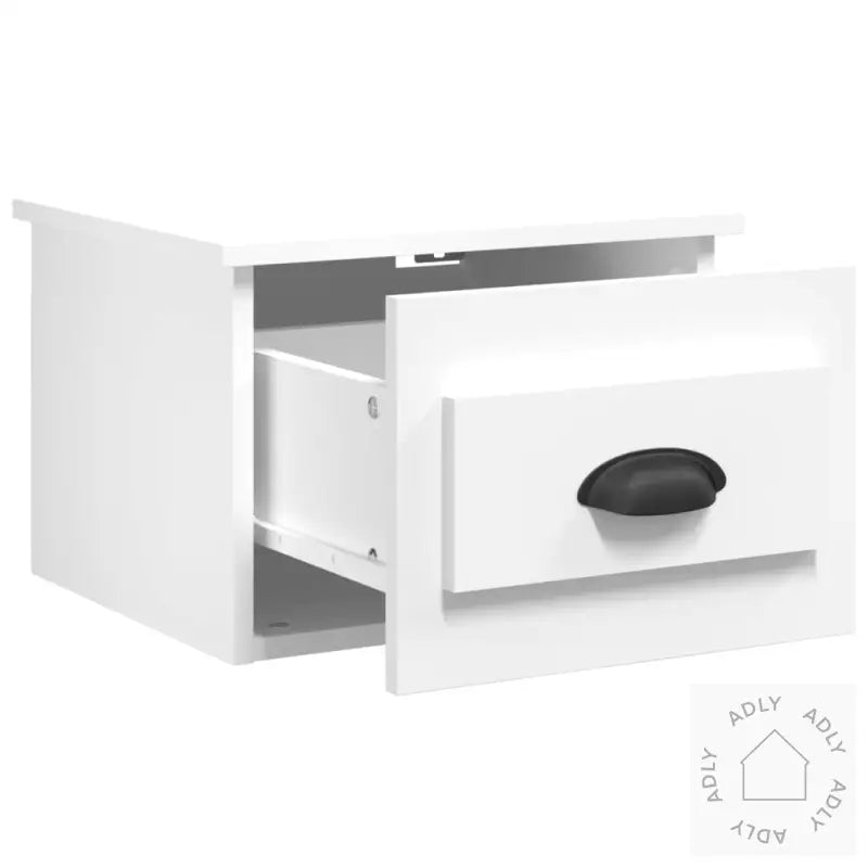 Veggmontert Nattbord Hvit 41,5X36X28 Cm