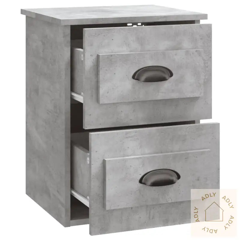 Veggmontert Nattbord Betonggrå 41,5X36X53 Cm