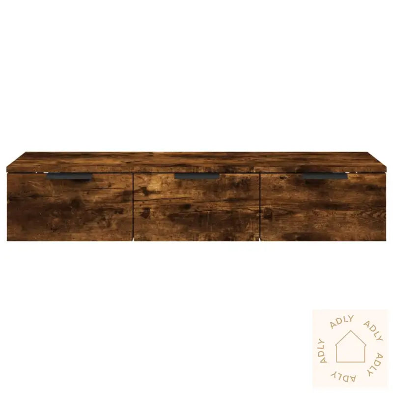 Veggskap Røkt Eik 102X30X20 Cm Konstruert Tre
