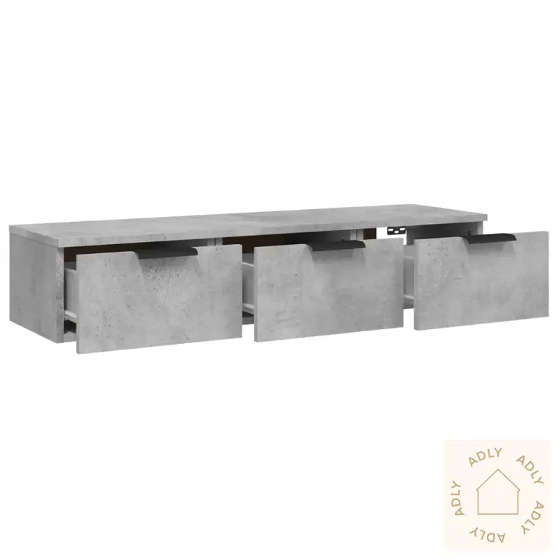 Veggskap Betonggrå 102X30X20 Cm Konstruert Tre