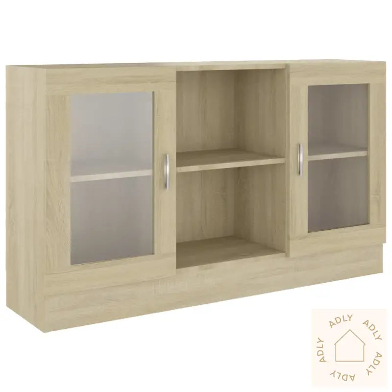 Vitrine Sonoma Eik 120X30,5X70 Cm Konstruert Tre