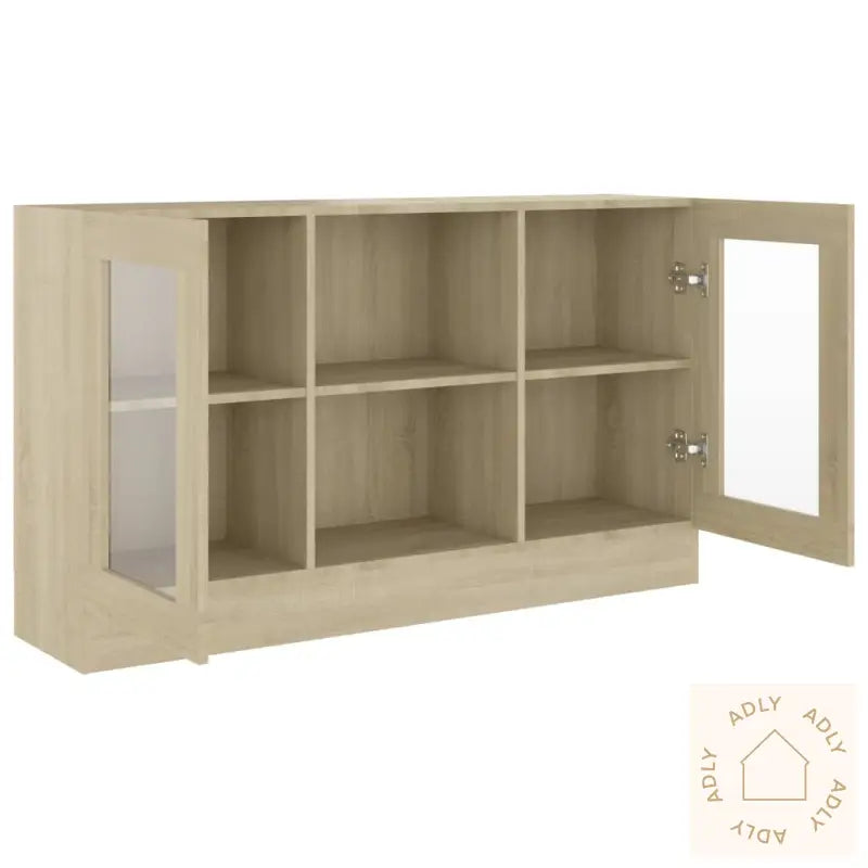 Vitrine Sonoma Eik 120X30,5X70 Cm Konstruert Tre