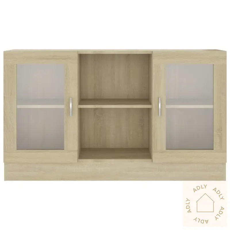 Vitrine Sonoma Eik 120X30,5X70 Cm Konstruert Tre