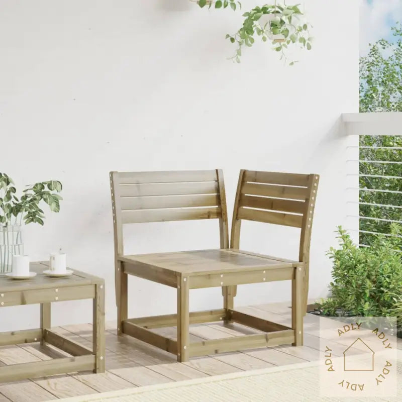 Hagesofa For Hjørne 73X73X78 Cm Impregnert Furu