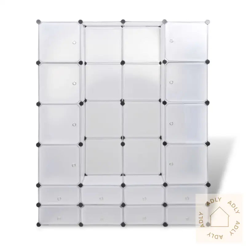 Modulært Skap 18 Deler Hvit 37X146X180,5 Cm