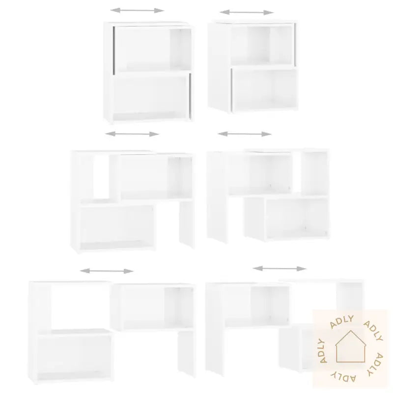 Tv-Benk Høyglans Hvit 104X30X52 Cm Konstruert Tre