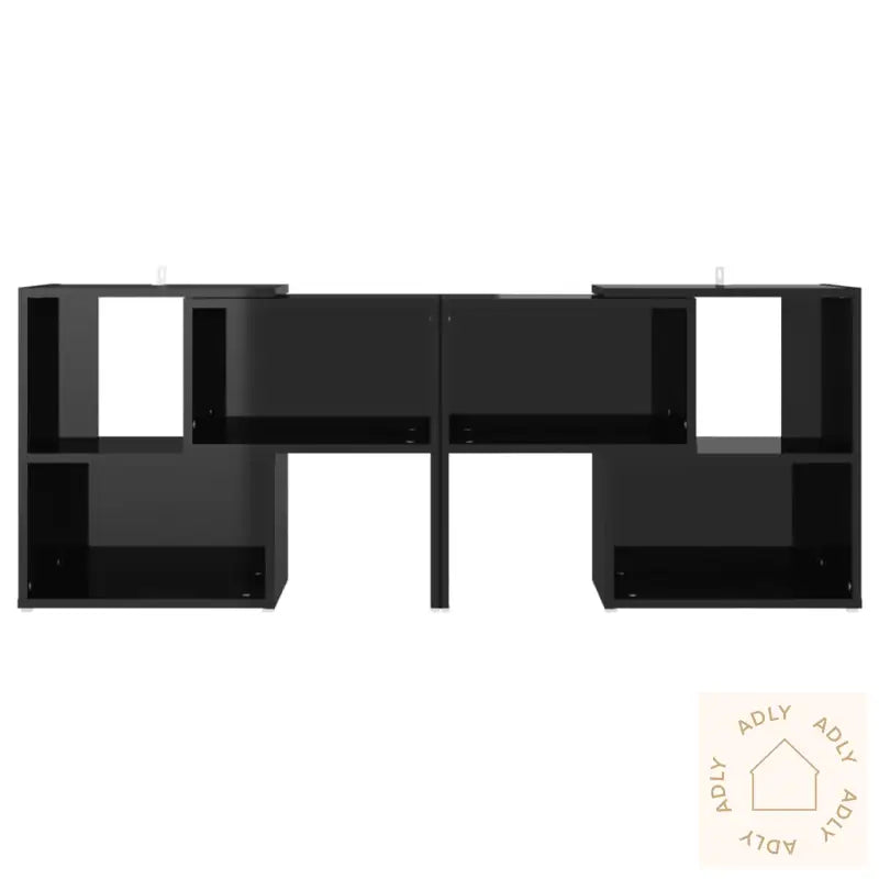 Tv-Benk Høyglans Svart 104X30X52 Cm Konstruert Tre