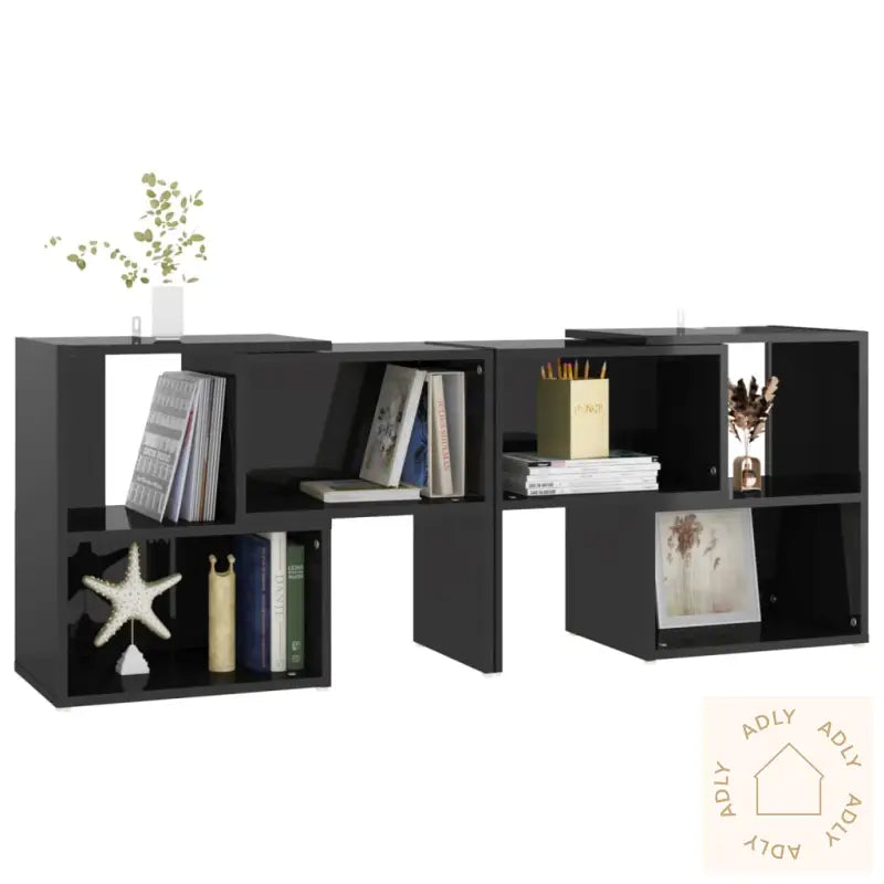 Tv-Benk Høyglans Svart 104X30X52 Cm Konstruert Tre