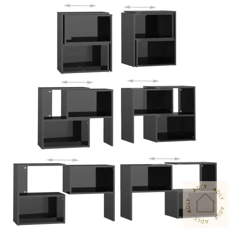 Tv-Benk Høyglans Svart 104X30X52 Cm Konstruert Tre