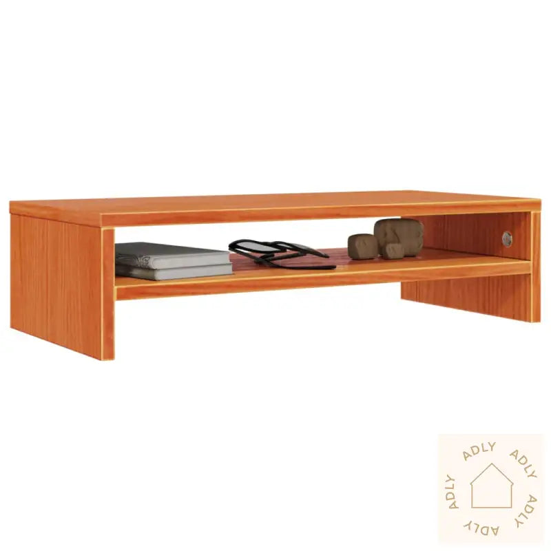 Monitorstativ Voksbrun 50X24X13 Cm Heltre Furu
