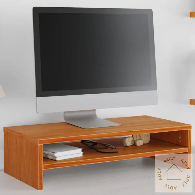 Monitorstativ Voksbrun 50X24X13 Cm Heltre Furu