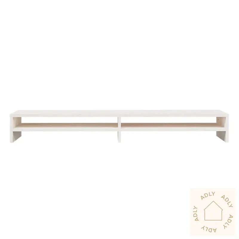 Monitorstativ Hvit 100X24X13 Cm Heltre Furu