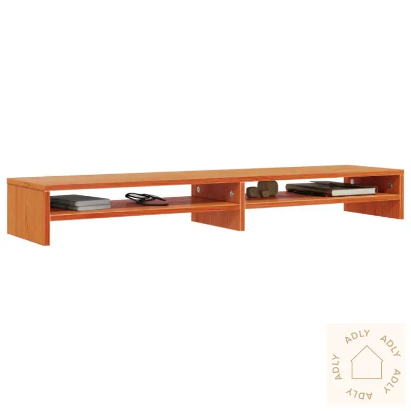 Monitorstativ Voksbrun 100X24X13 Cm Heltre Furu