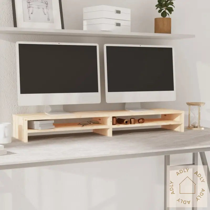 Monitorstativ 100X24X13 Cm Heltre Furu