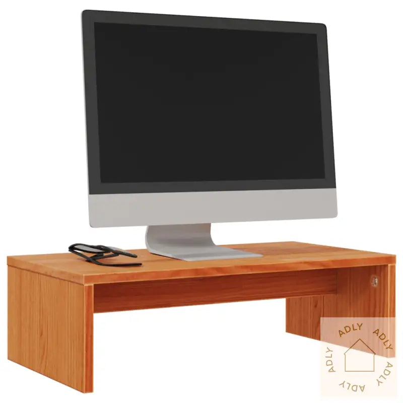 Monitorstativ Voksbrun 50X27X15 Cm Heltre Furu