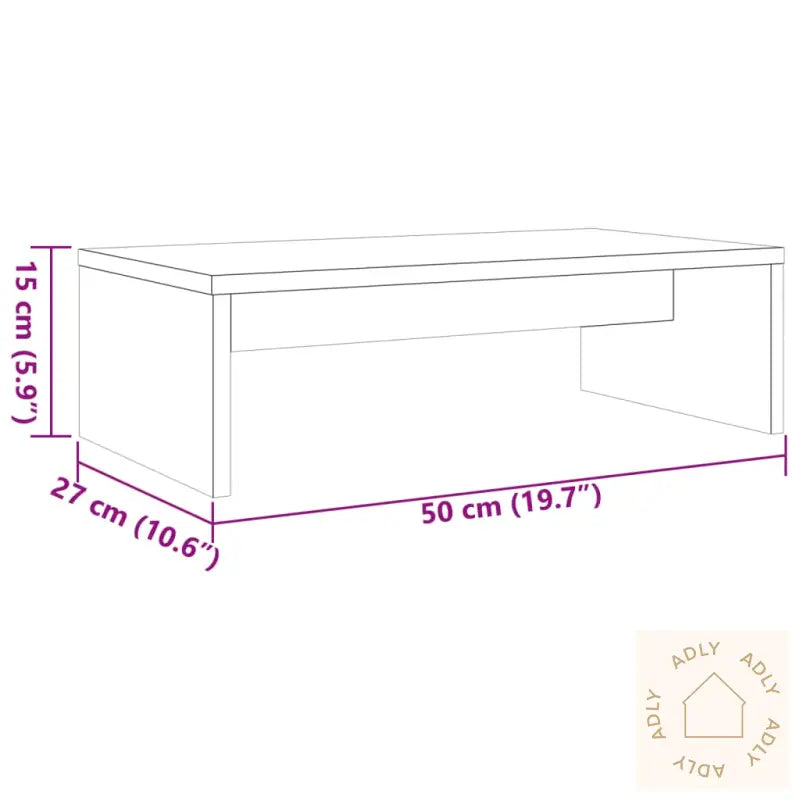 Monitorstativ Voksbrun 50X27X15 Cm Heltre Furu