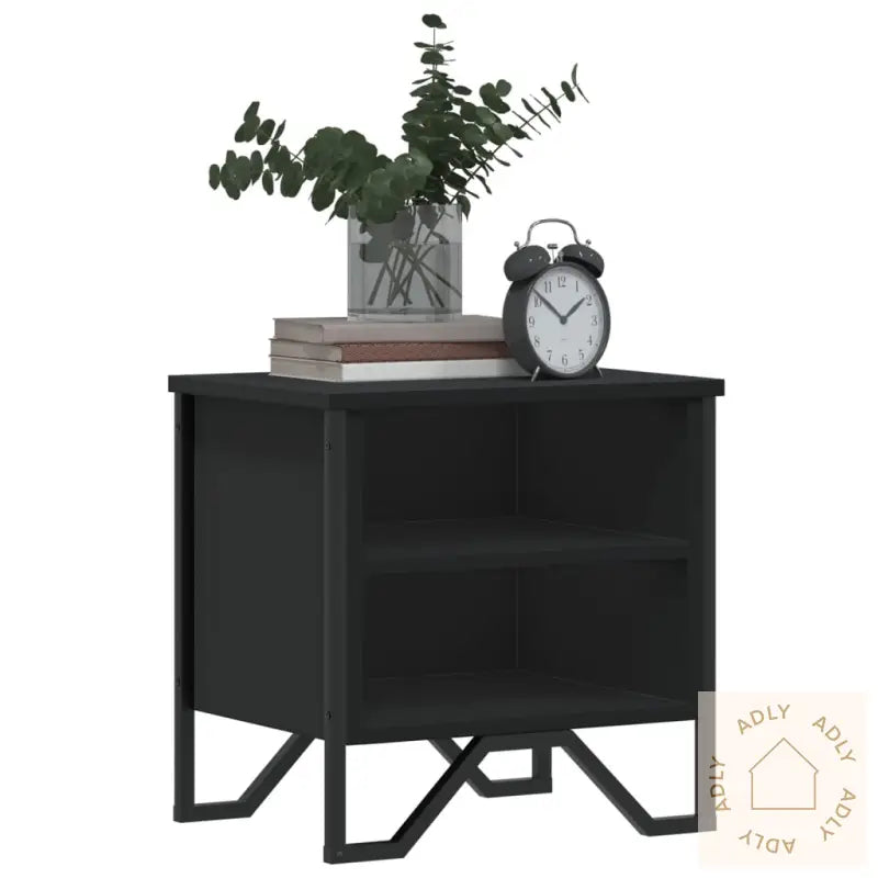 Nattbord Svart 2 Stk 40X30X40 Cm Konstruert Tre