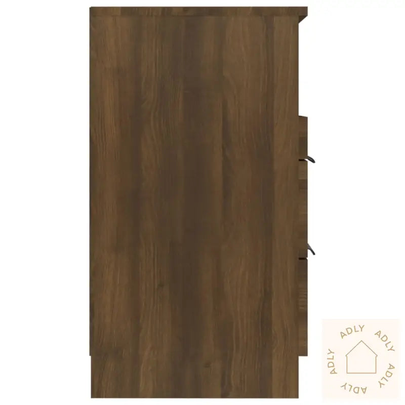 Nattbord 2 Stk Brun Eik Konstruert Tre