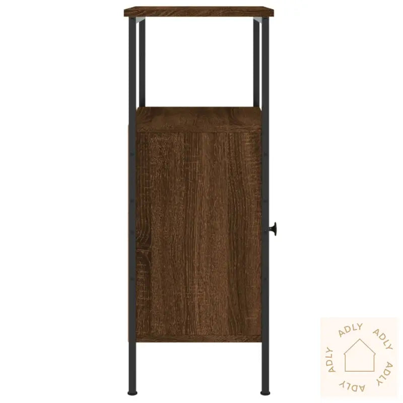 Nattbord 2 Stk Brun Eik 41X31X80 Cm Konstruert Tre