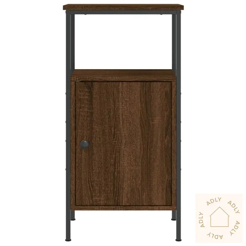 Nattbord 2 Stk Brun Eik 41X31X80 Cm Konstruert Tre